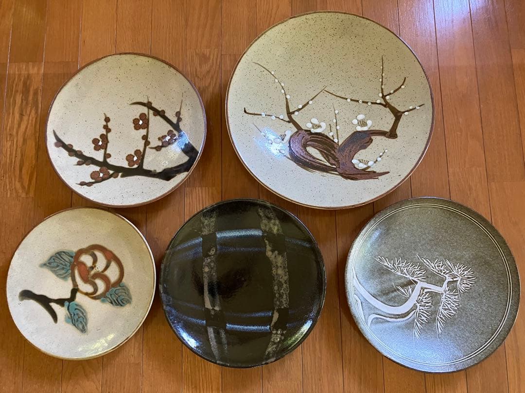飾り　大皿　5枚　皿立て3個付き