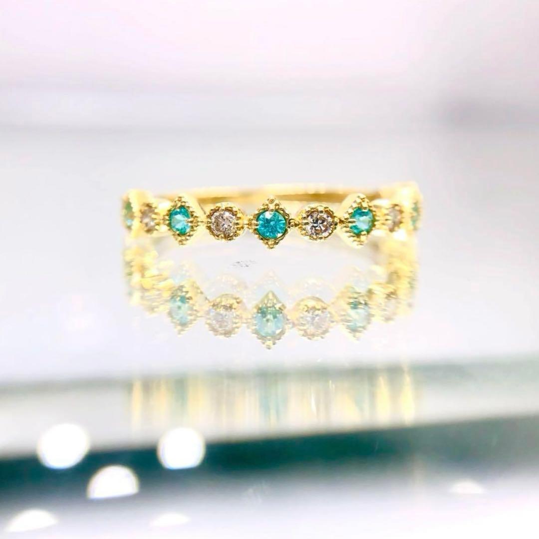 ご予約【世界三大希少石★エキゾチックなネオンブルー！】パライバ リング