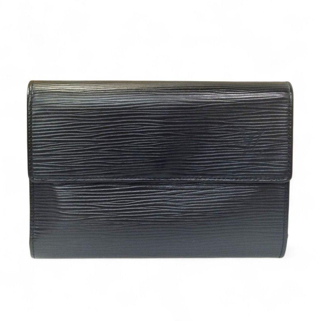 美品 エピ ポルトトレゾール エテュイパピエ 三つ折り 財布 証明書ケース付 黒