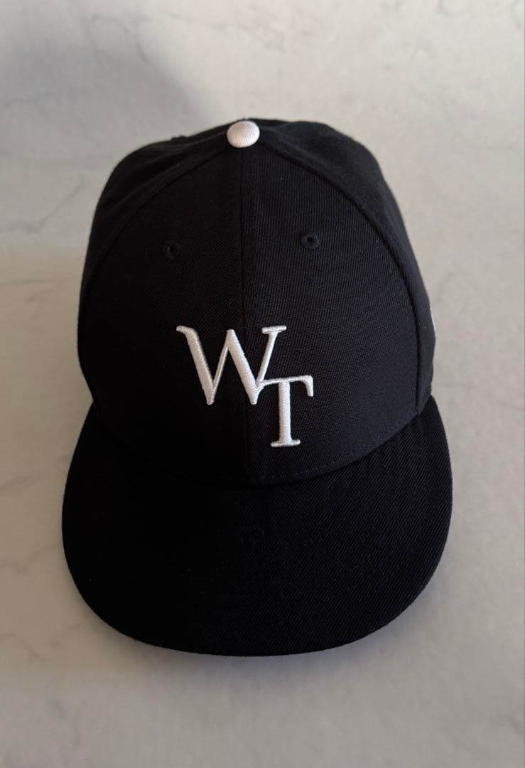 WTAPS 黒キャップ WT刺繍ダブルタップス