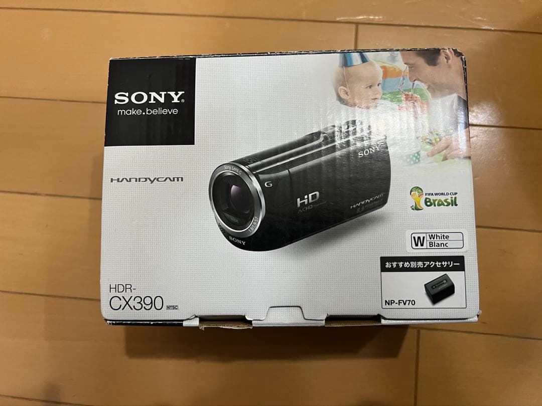 SONY HDR-CX390 ホワイト NP-FV70バッテリー付