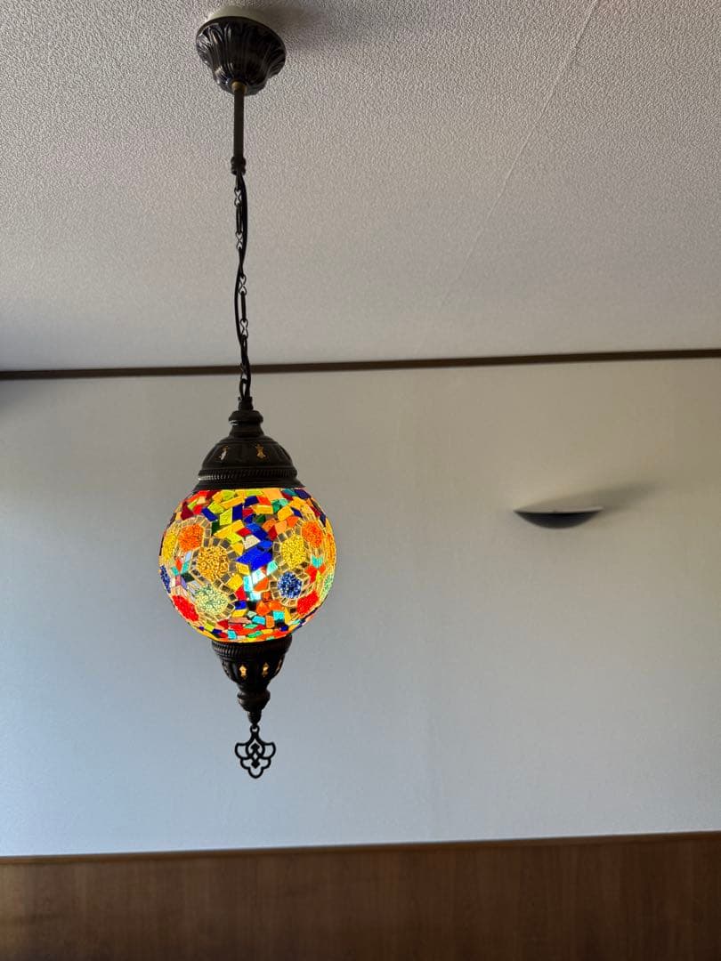 トルコランプ　モザイクガラス　エスニック　ペンダントライト