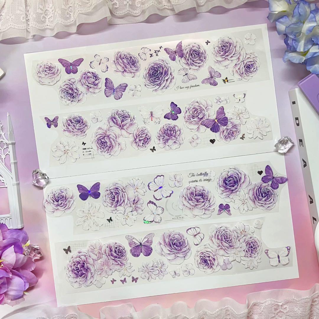 木皆原创《紫牡织语》海外マスキングテープ マステ 【2723】