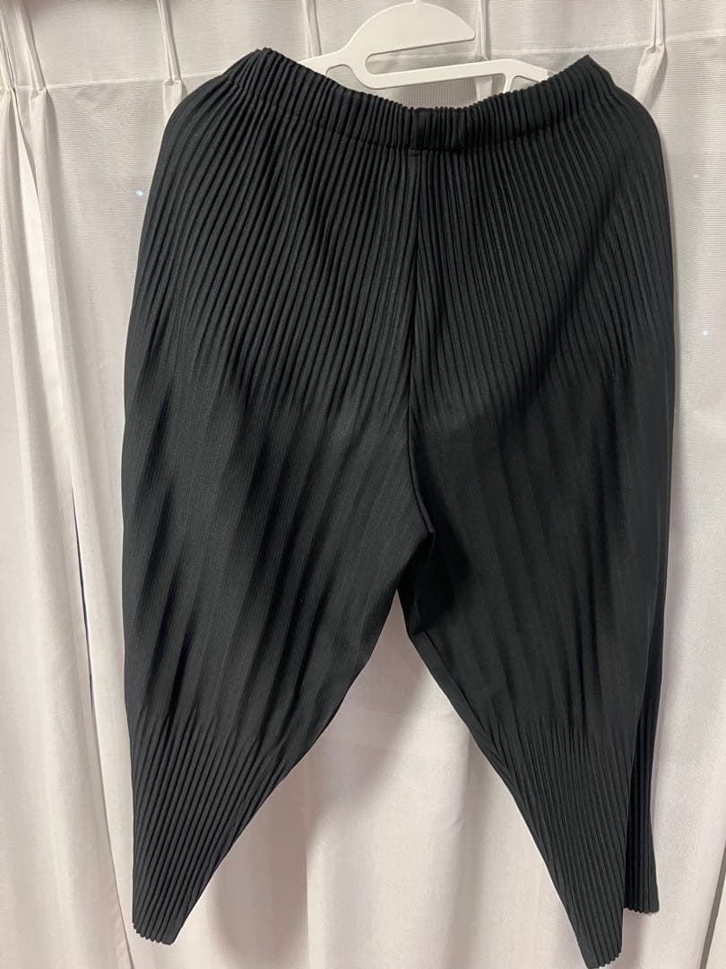 イッセイミヤケ黒 プリーツ加工 サルエルパンツ サイズ2