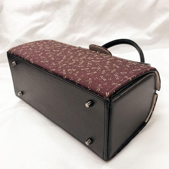 503mg1◆印伝 ハンドバッグ とんぼ 勝ち虫◆美品