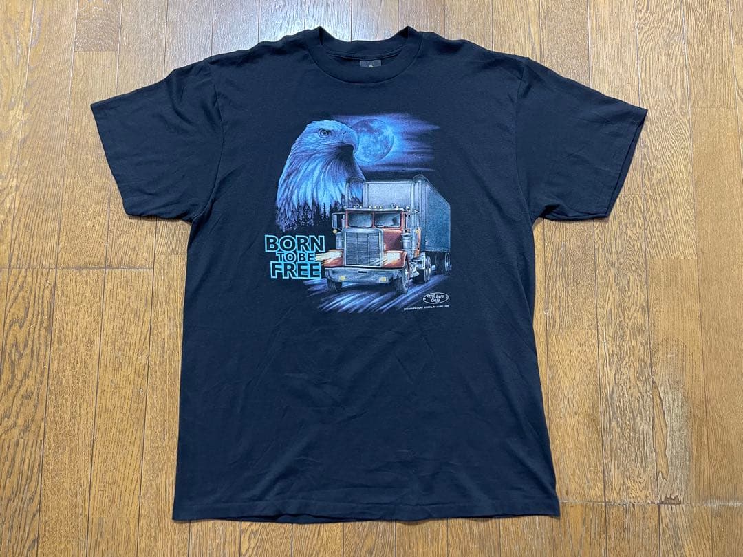 Truckers Only BORN TO BE FREE 90s Tシャツ