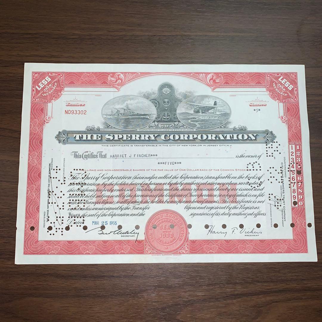 アメリカ 旧株券⑧ 紙モノ 当時物 軍艦 戦闘機