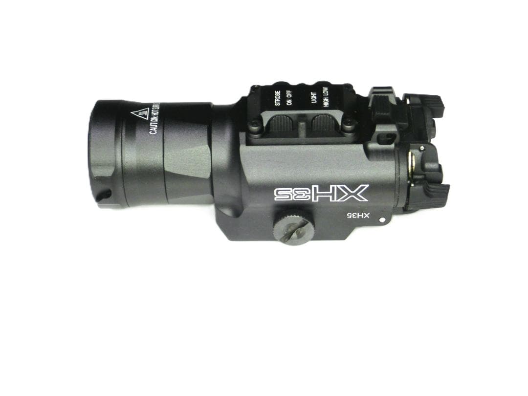 XH35風ウェポンライトLEDピストルライト黒ハンドガンライト新品ストロボ機能