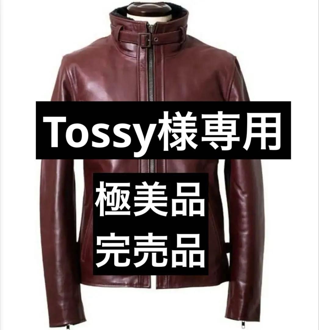 Tossy　完売品 襟ボアハイネックシングルライダースジャケット