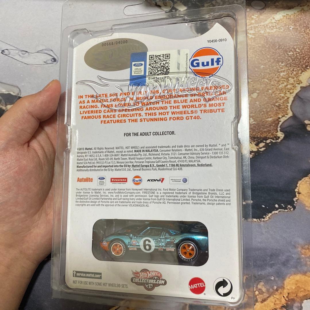 ミニカー Hot Wheels RLC Ford GT40 Gulf