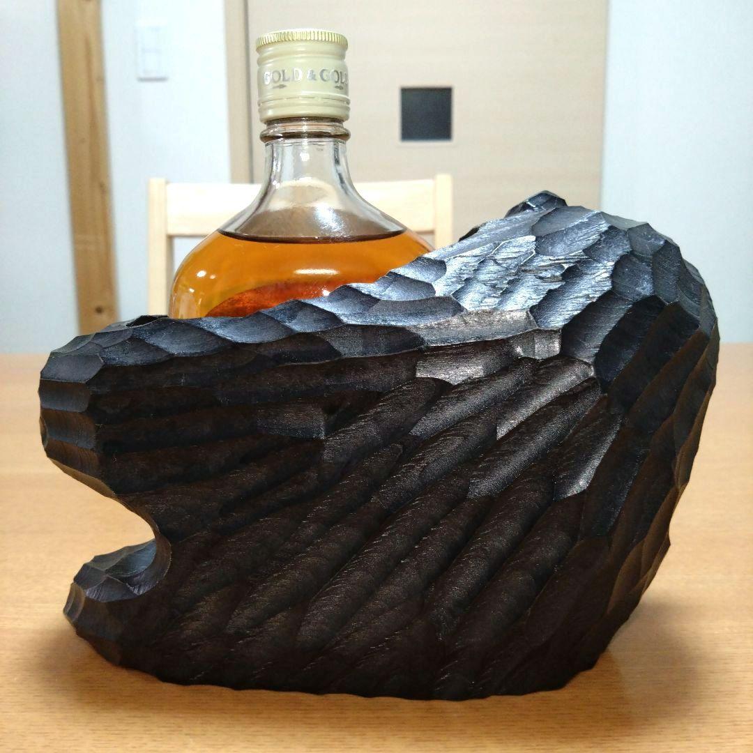 【昭和レトロ】◆ニッカウヰスキー◆G＆G 北海道限定ボトル◆木彫り熊◆380ml
