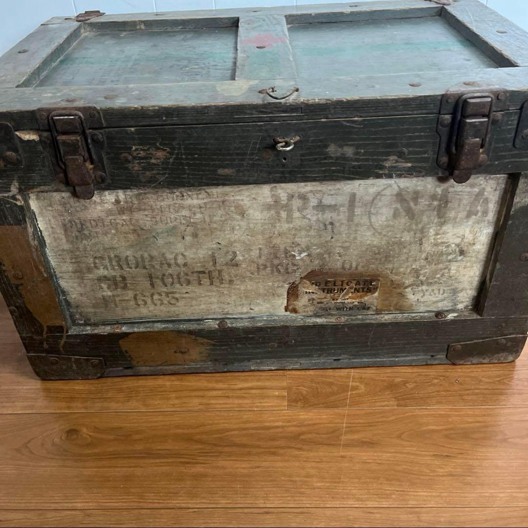 米軍　実物　US トランク　大　送料無料