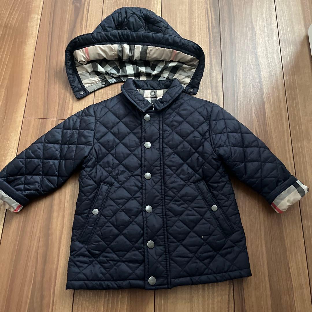 Burberry キルティングコート 2Y ネイビー