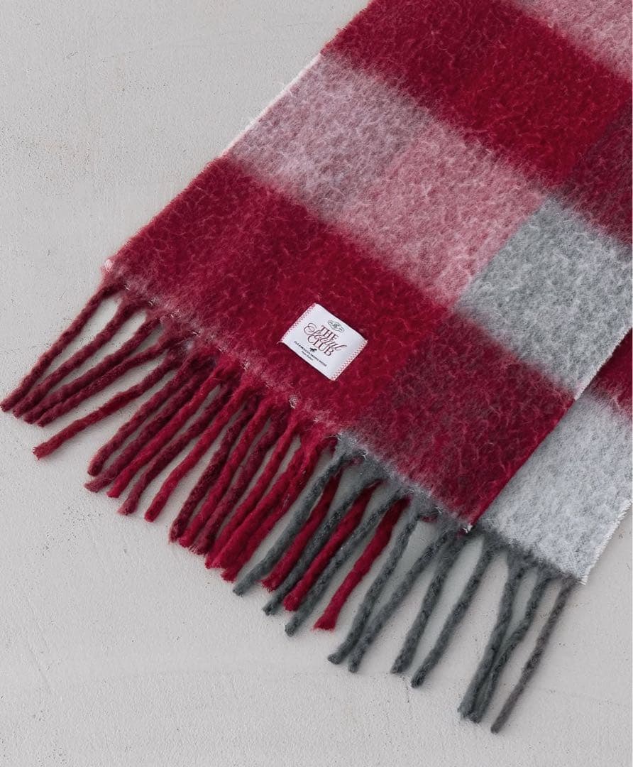 Darichノベルティ チェックボリュームマフラー