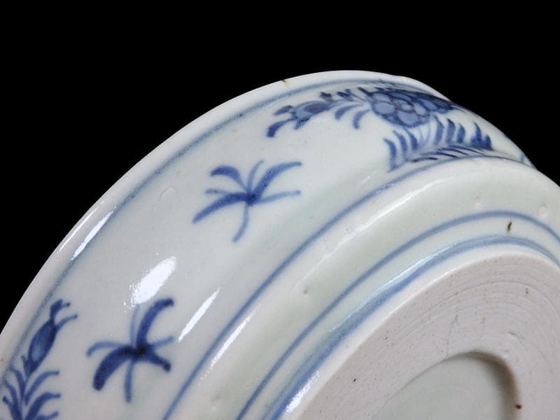 古伊万里　染付　松に山水の図　膾皿　5寸皿　C996AS-CVo