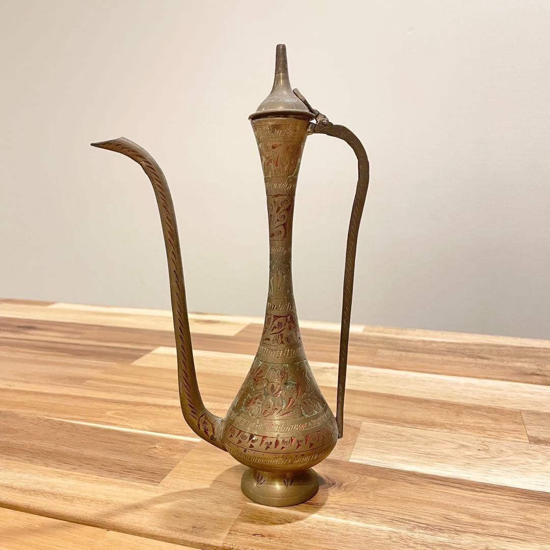 【激レア】アンティーク 真鍮製ポット 中東スタイル