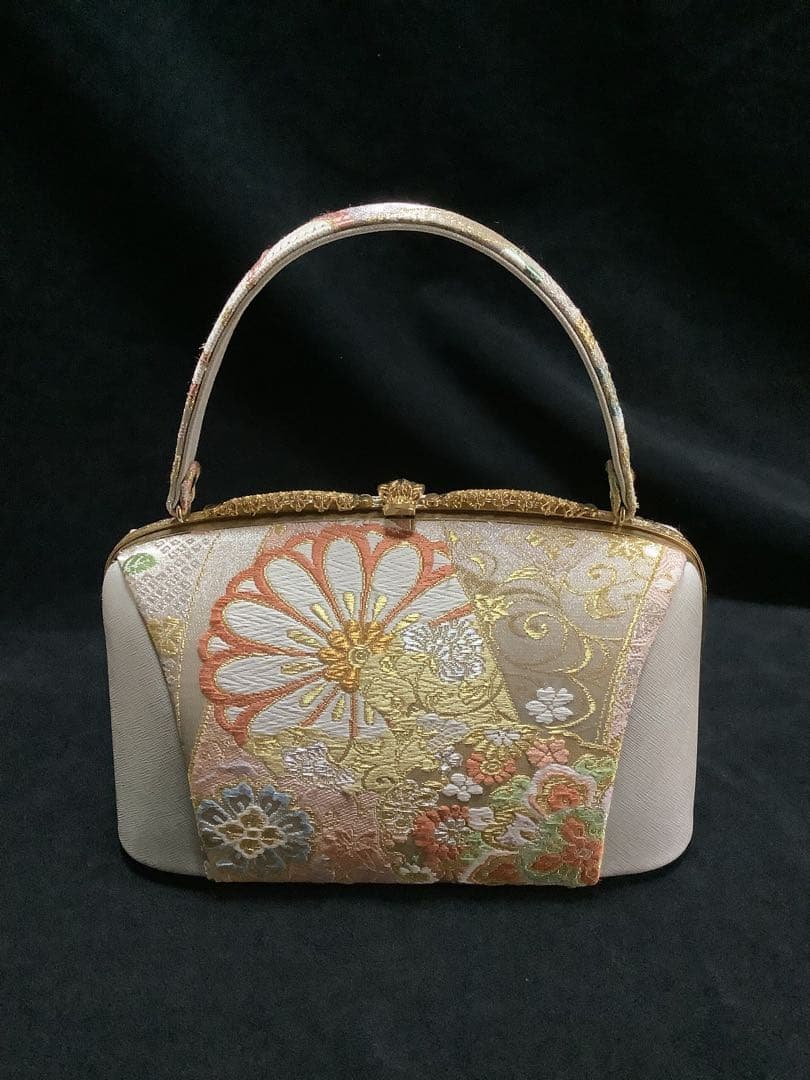 日本製　高級花柄和装用草履バックセット　Lサイズ