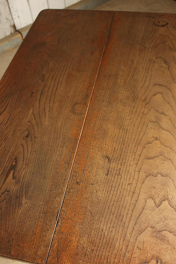 古く味のある木製の机　引き出し2杯　 ローテーブル　作業台　古家具　古民家