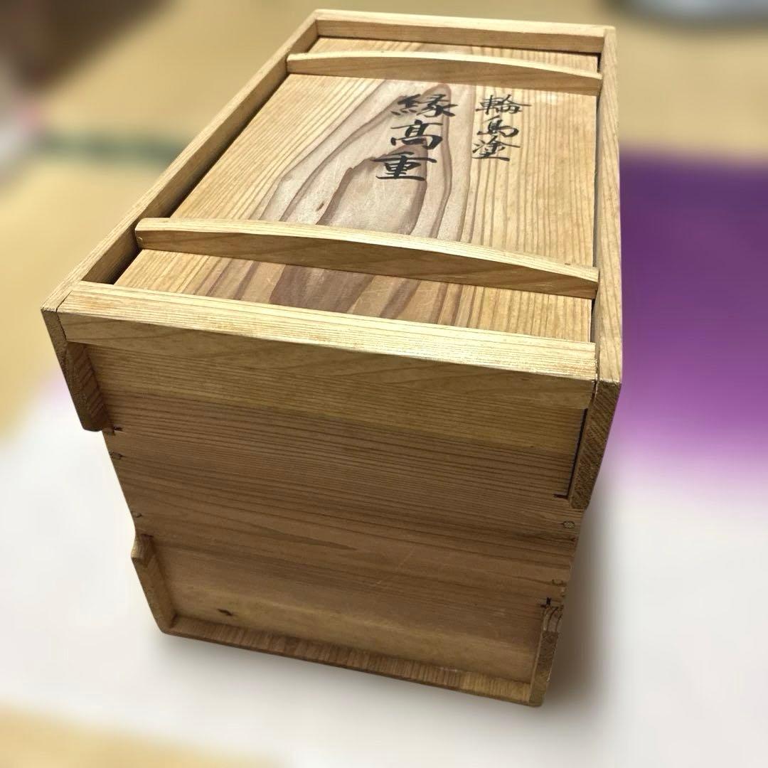 ✨美品✨輪島塗　【縁高重】共箱　菓子器　懐石　五段重