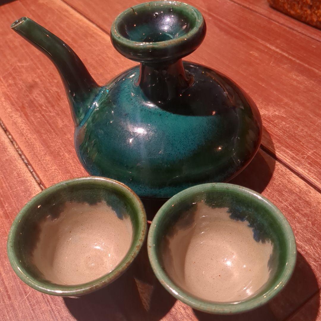 超貴重　小橋川清次作　沖縄やちむん泡盛用カラカラ