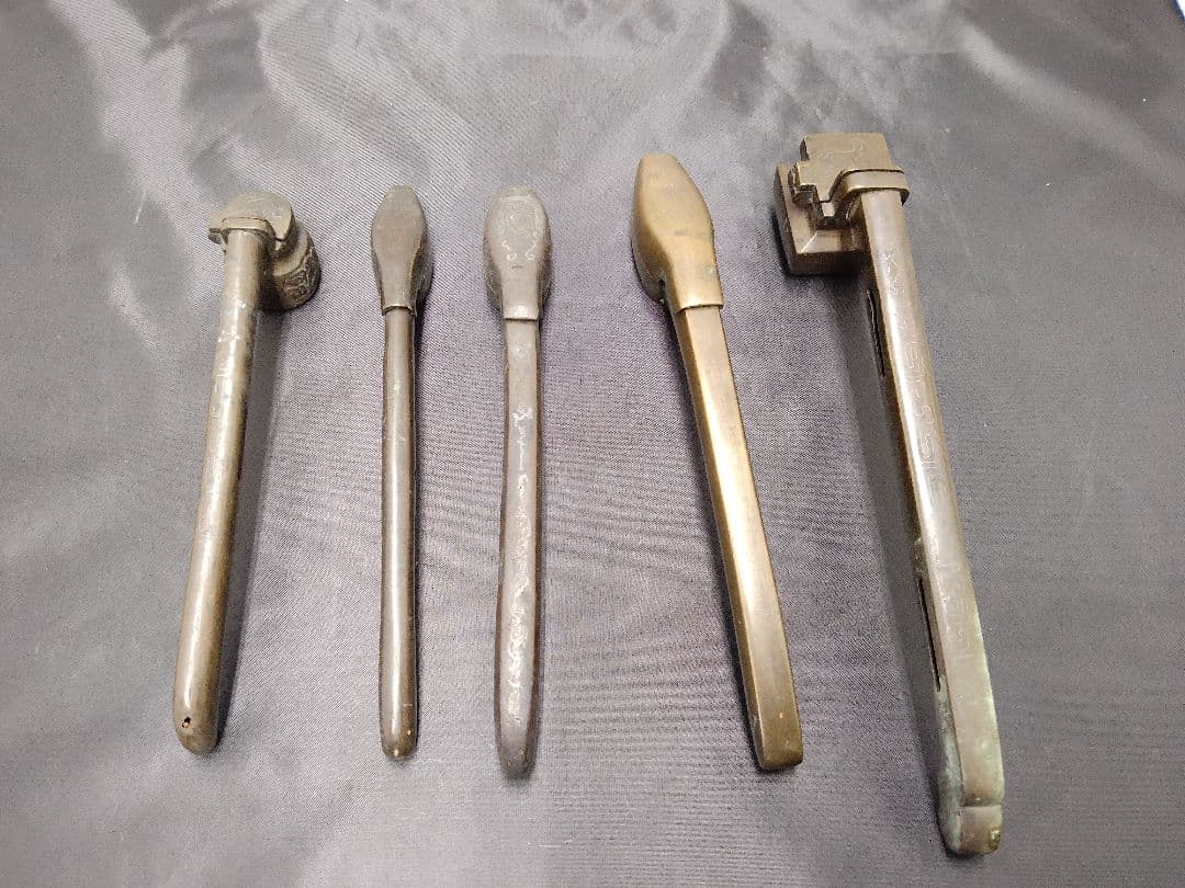 銀象嵌入　矢立　５本セット　M１１８４