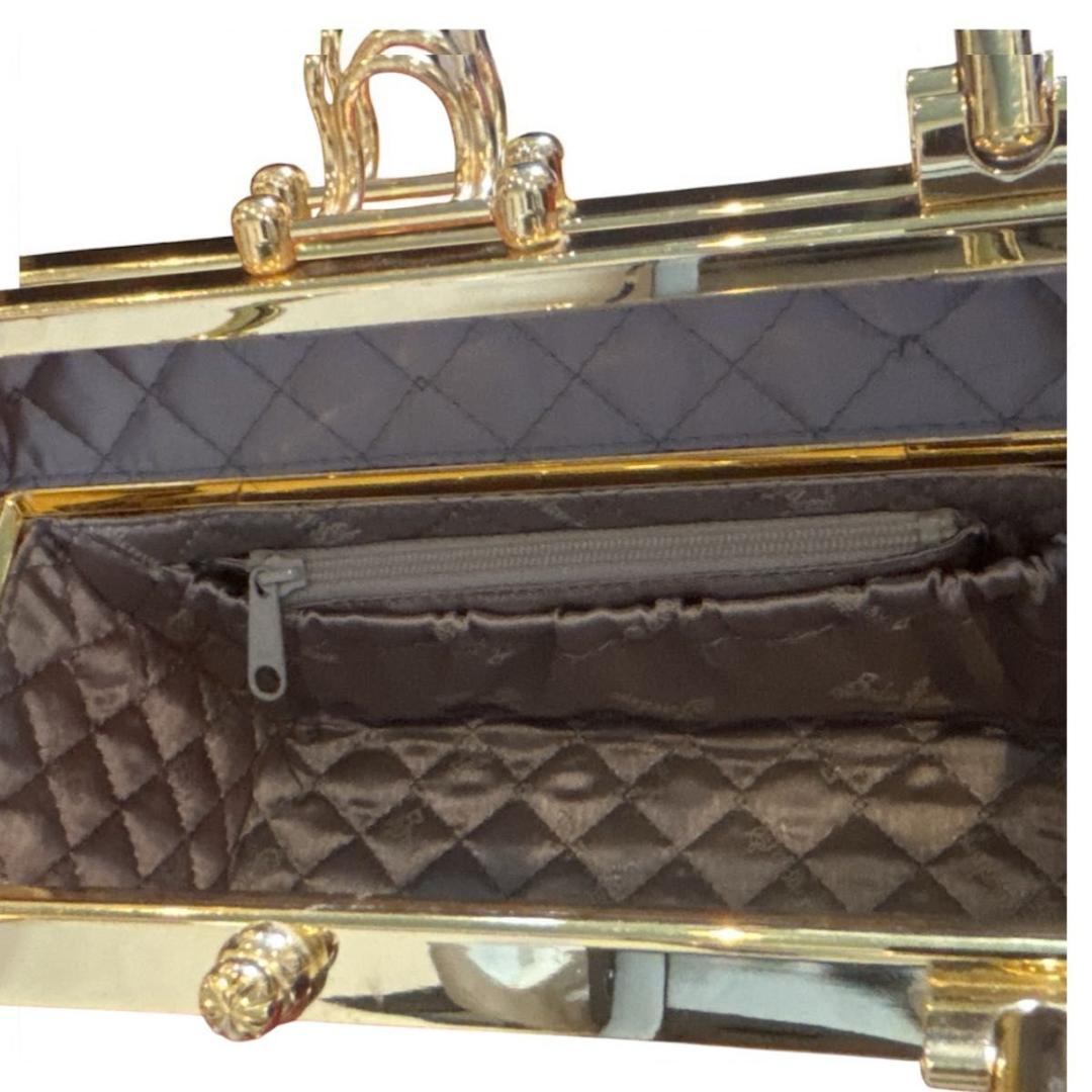 【美品】ボルサソベラナ　バニティバッグ　ハンドバッグ　Red×Gold