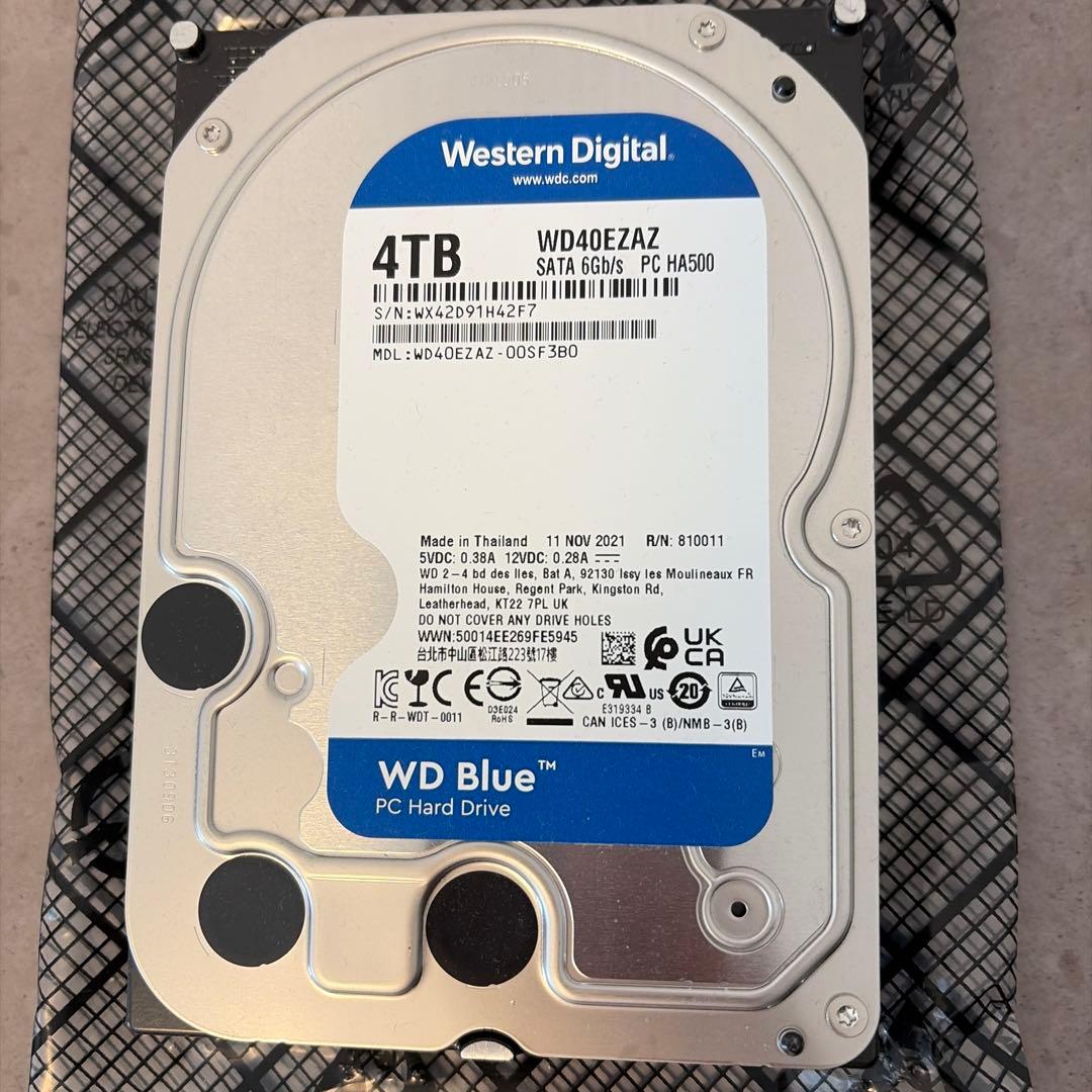 WD Blue 4TB 内蔵型HDD 3.5 WD40EZAZ