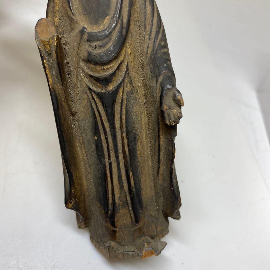 江戸初期　木彫　阿弥陀仏　厨子入　東さ7-1124②