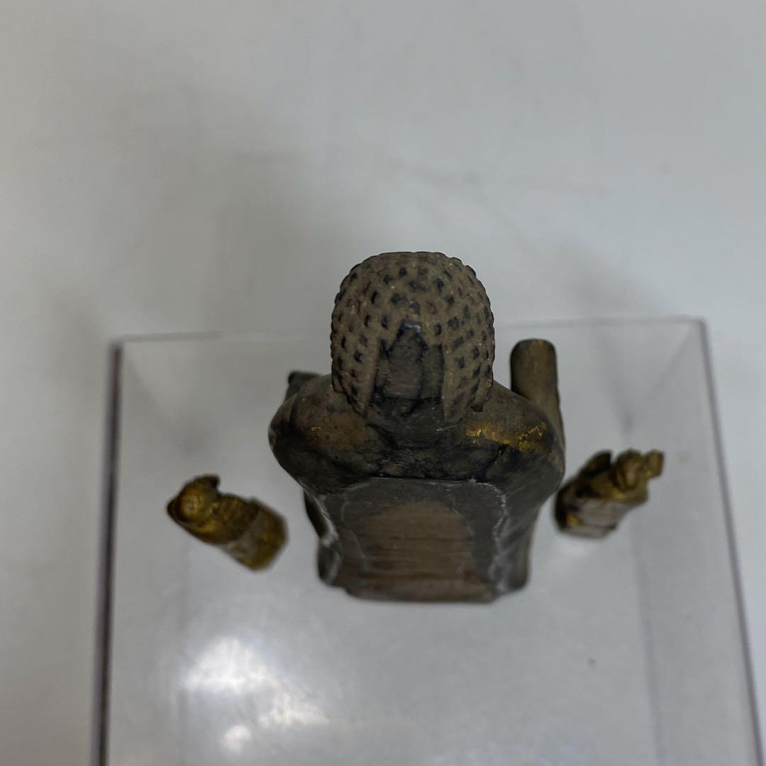 江戸初期　木彫　阿弥陀仏　厨子入　東さ7-1124②