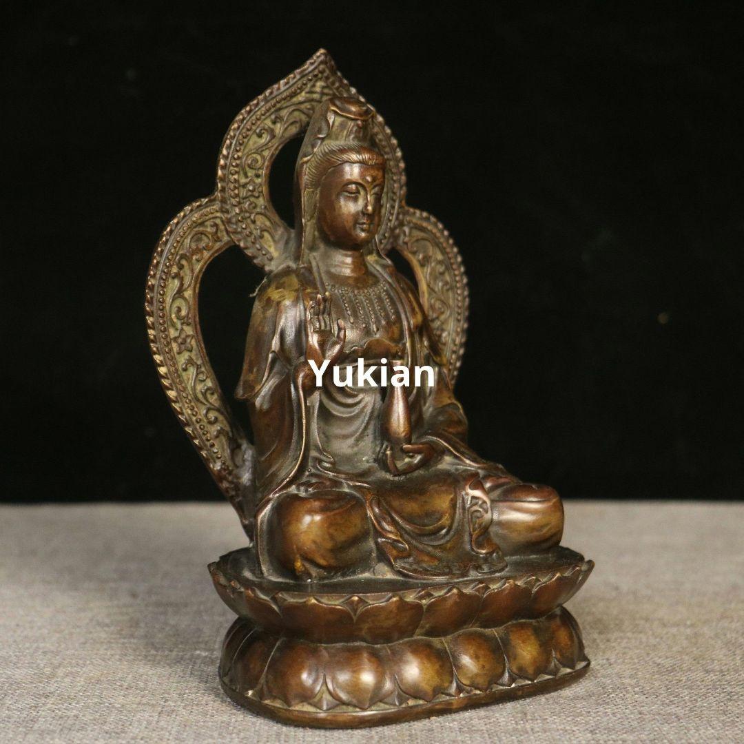 銅細工 観世音菩薩 装飾品 工芸品 美術品 置物