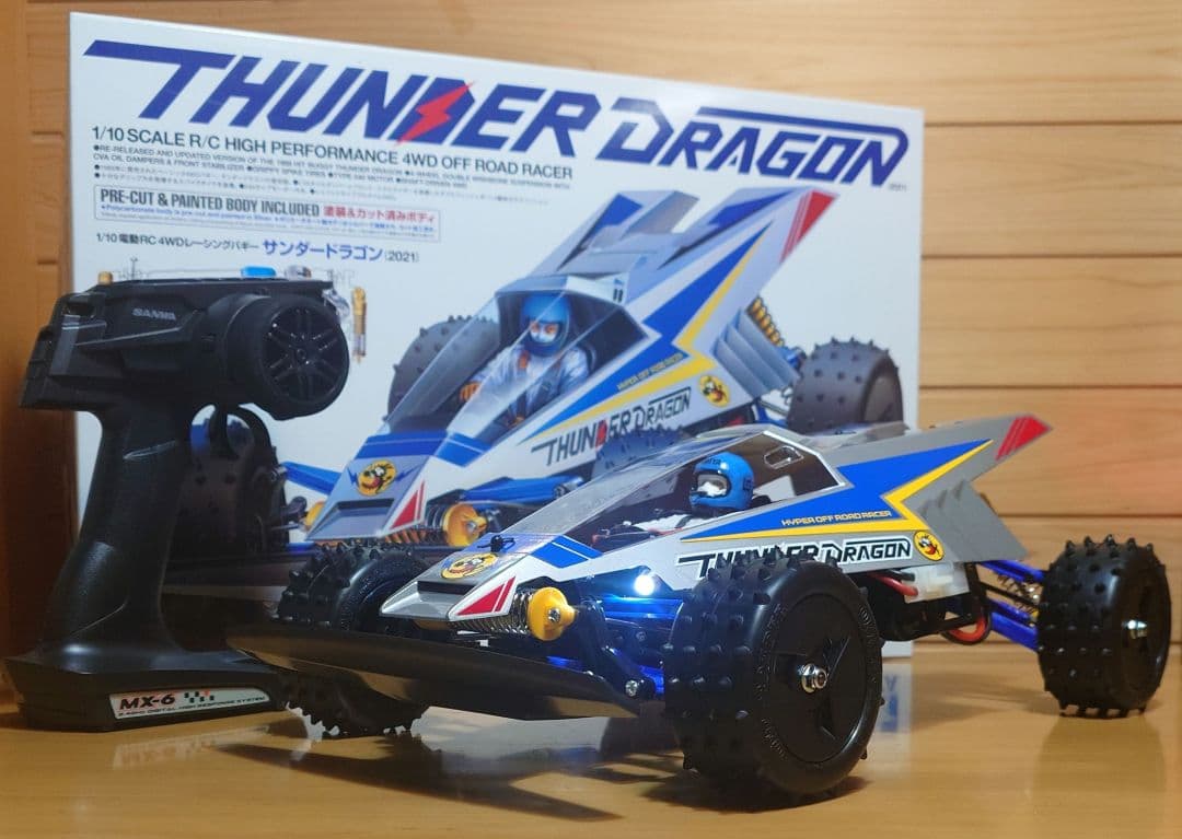 タミヤ電動RCカーNo.158サンダードラゴンLEDライト付プロポ…完成品セット