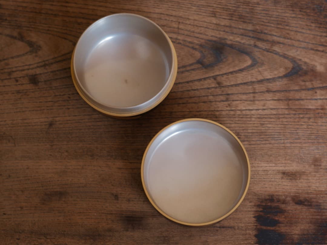 高崎秋峰　秋草扇面蒔絵　裏銀塗　漆工芸　棗　茶入れ　茶器　茶道具　Q2202