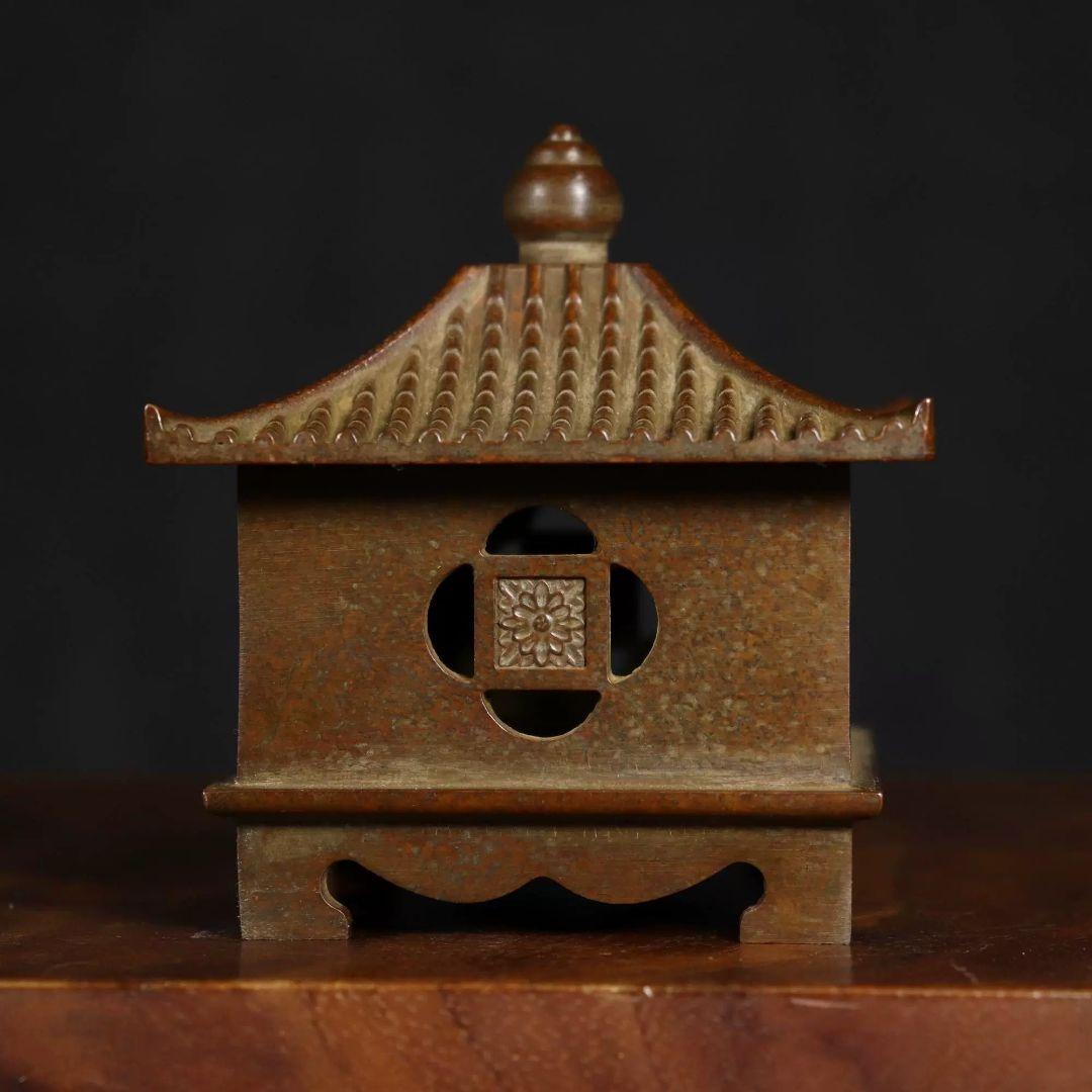 銅製 六角炉 香炉 茶道 書房香炉 香道具 装飾品 工芸品 置物