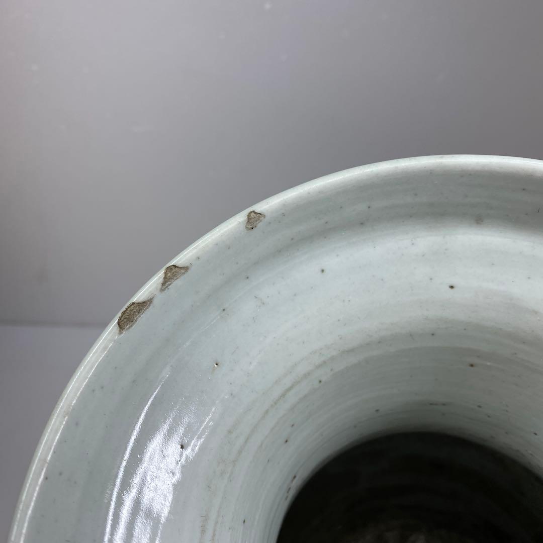 専用中国清時代　染付　花鳥紋　花瓶　高さ約33.2㎝　木箱付　東さ7-0304①