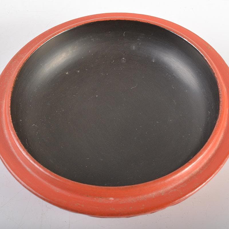 茶道具　朱塗　鎌倉彫　牡丹文　香合　箱付　V　6299