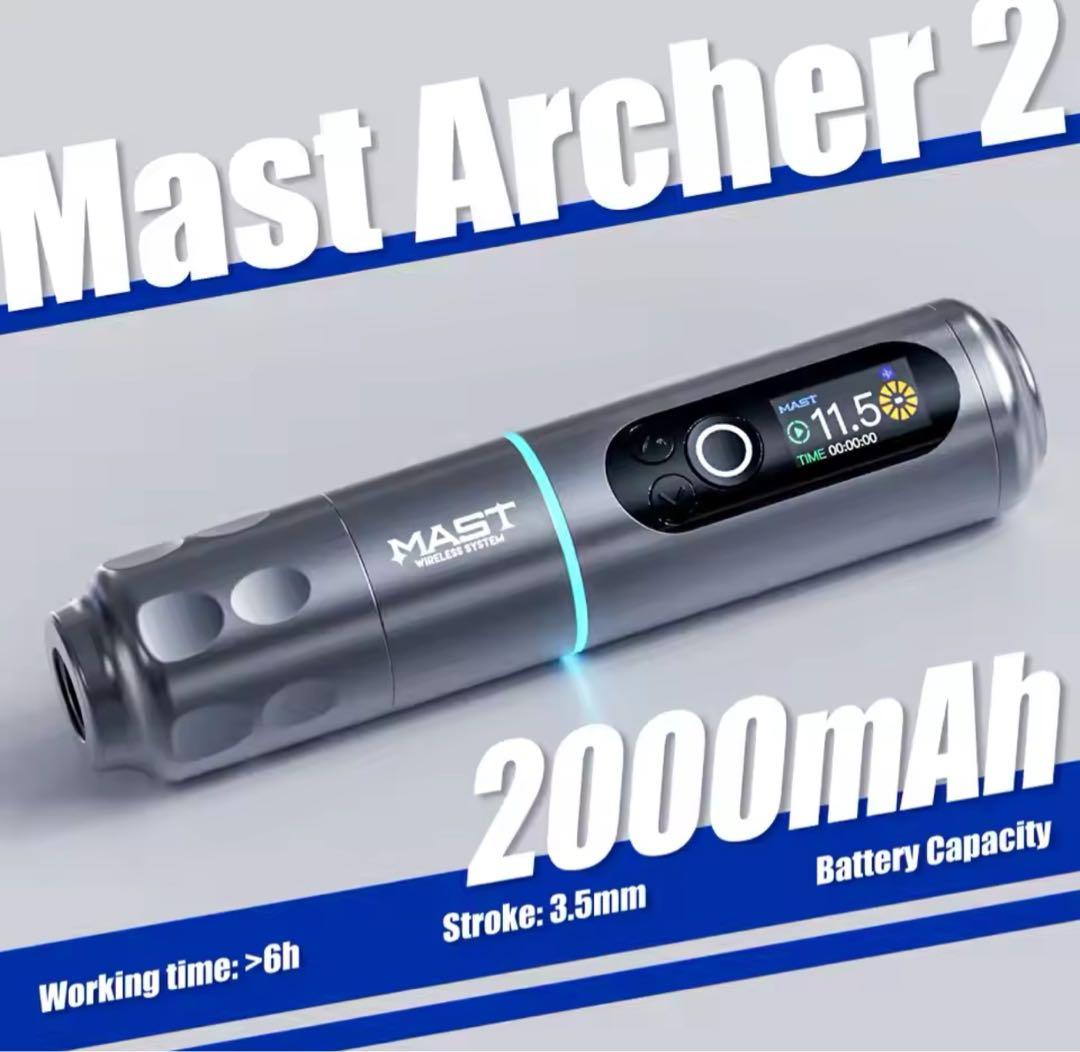 MAST ワイヤレスタトゥーマシン ブラシレスモーター LEDディスプレイ