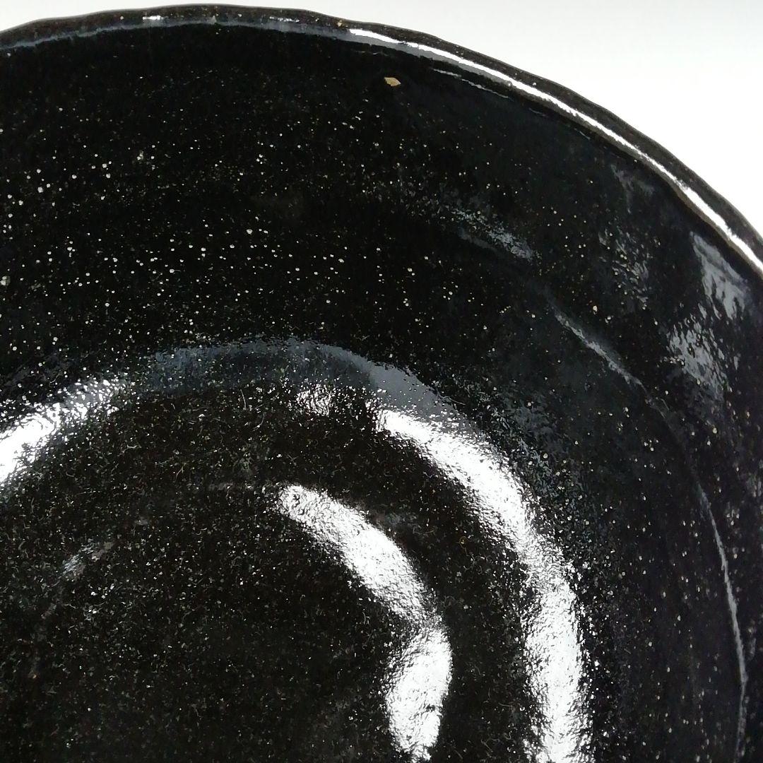 Ｗ１４４　茶碗　『黒楽茶碗』『佐々木松楽 造』『前大徳寺 矢野一甫 書付』　共箱