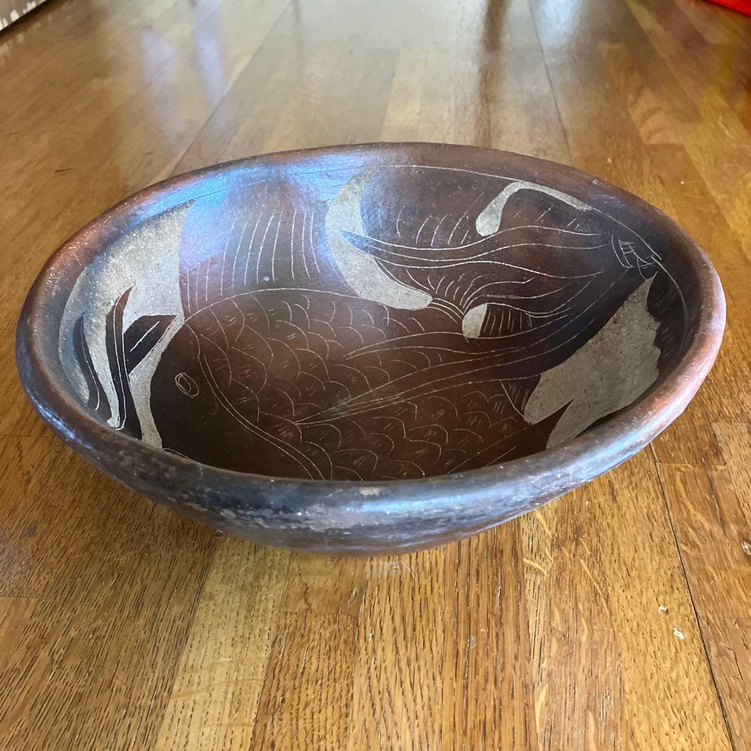 ロンボク島　ササック族　素焼き皿\"ボール