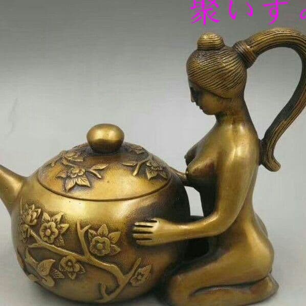 骨董品の美女が酒を注徳利急須家具置物を飾るT