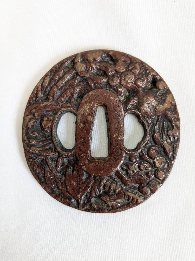 刀装具 鍔 透かし 日本刀 骨董品 5点セット