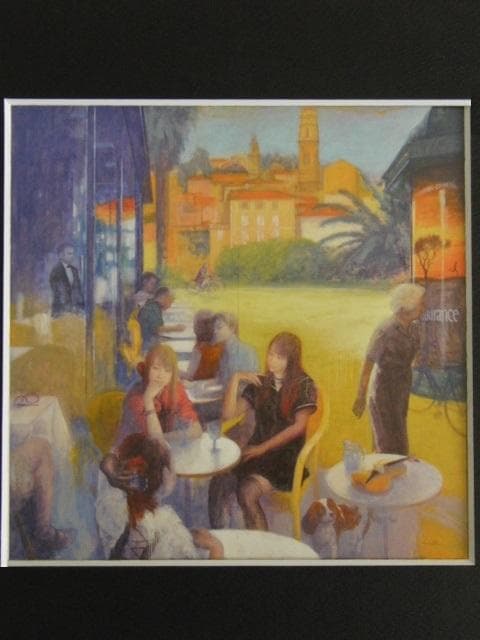 蛭田均、【南仏の景光】、希少な限定額装用画集画、新品高級額 額装付、状態良好