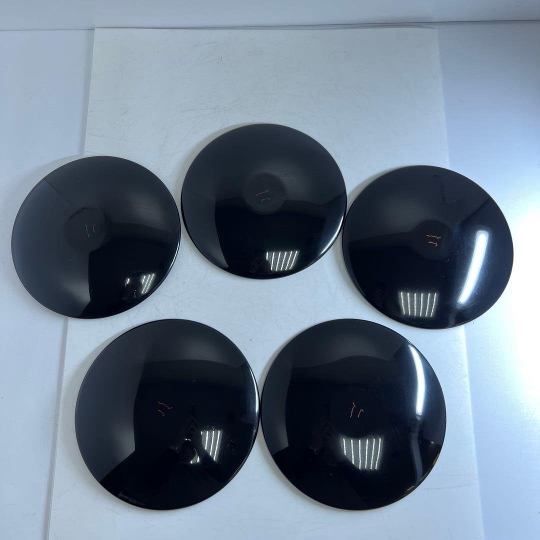 服部峻昇　蒔絵銘々皿5客　共箱　直径15.9㎝　東Y7-1002①