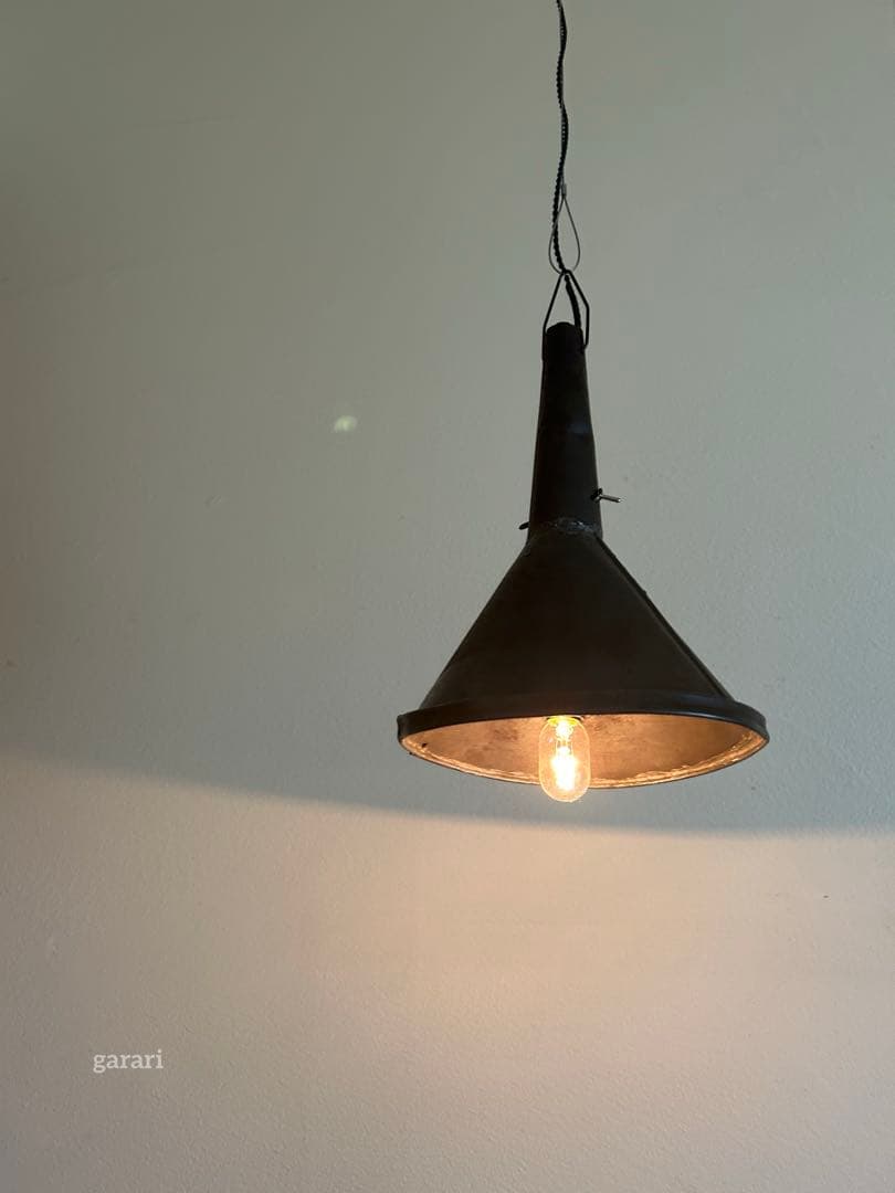 ワイヤーレール照明　古道具照明長さ調整　ワイヤーフック照明 ペンダントライト