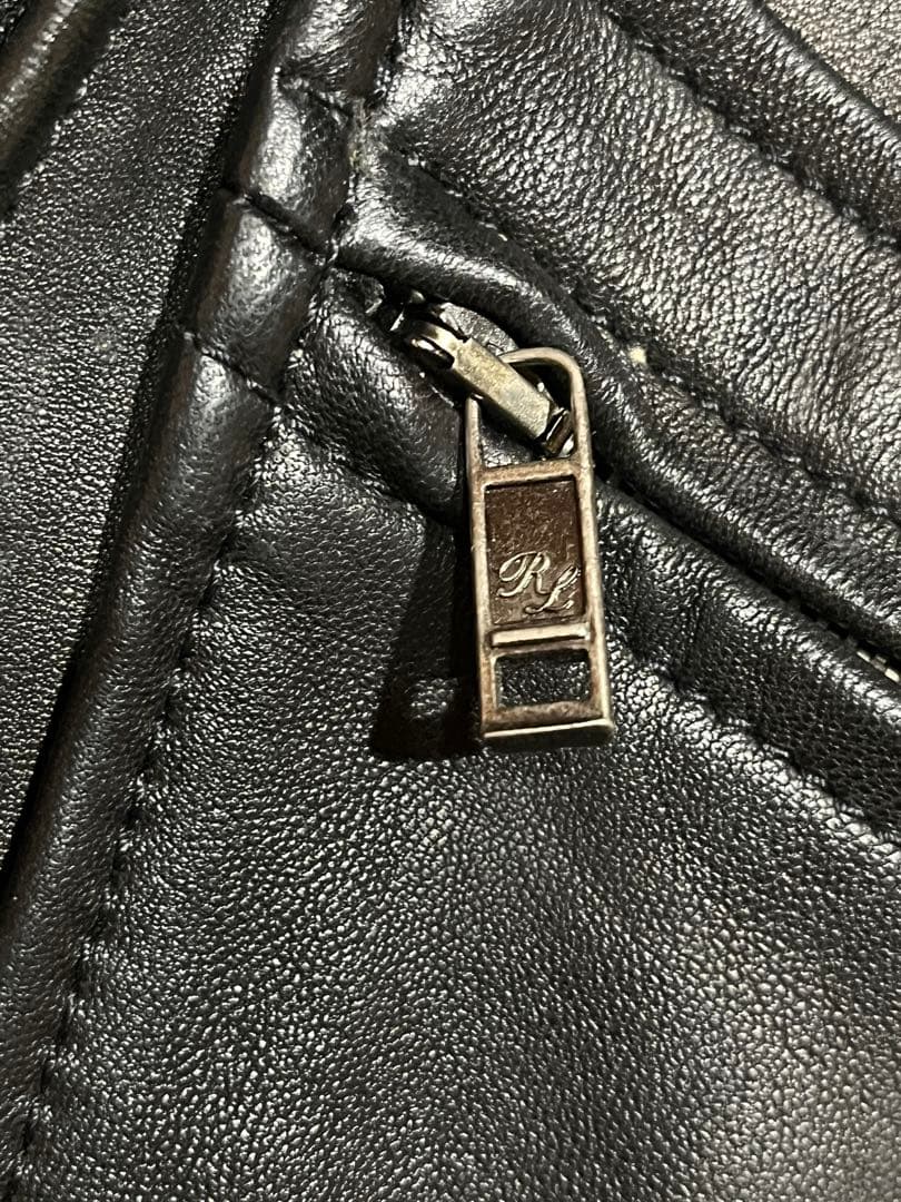 ラルフローレン パープルレーベル レザー ライダースジャケット