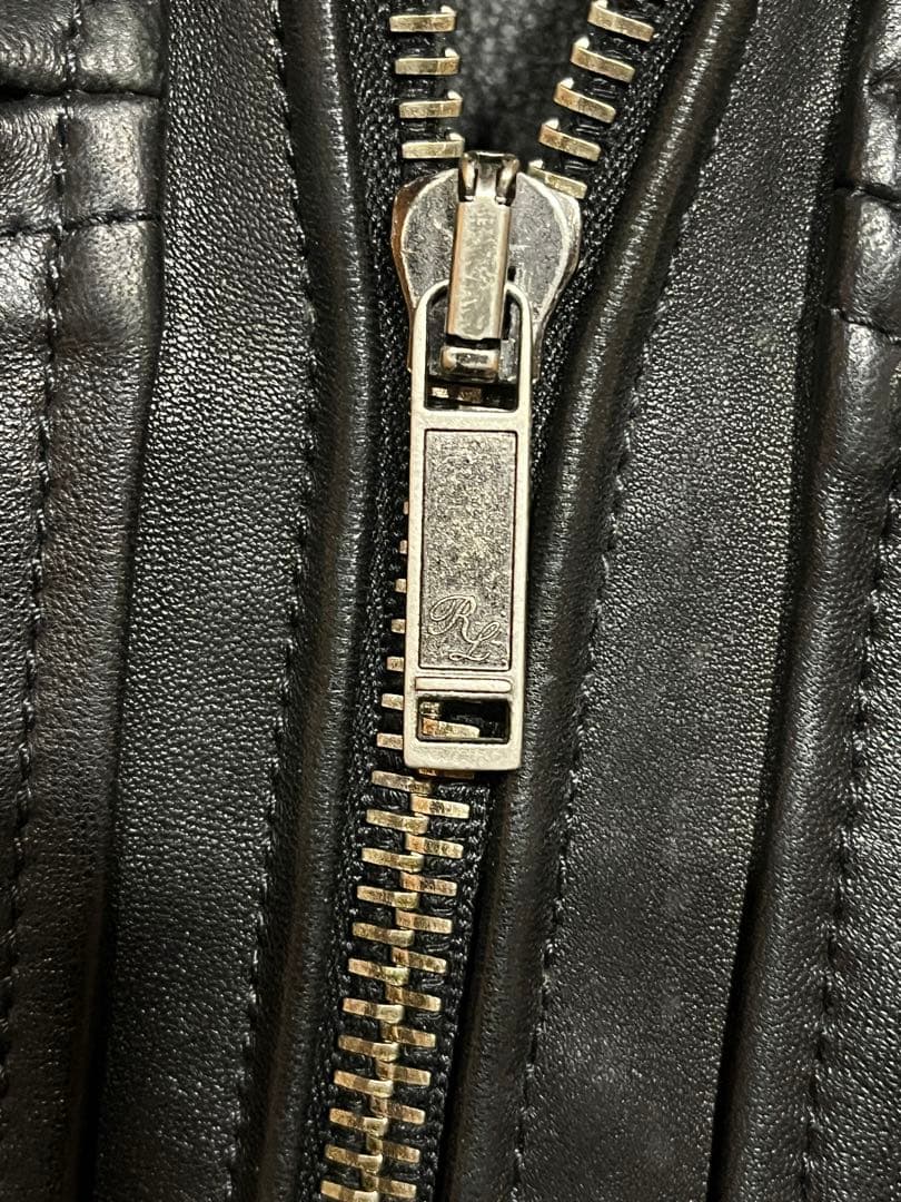 ラルフローレン パープルレーベル レザー ライダースジャケット