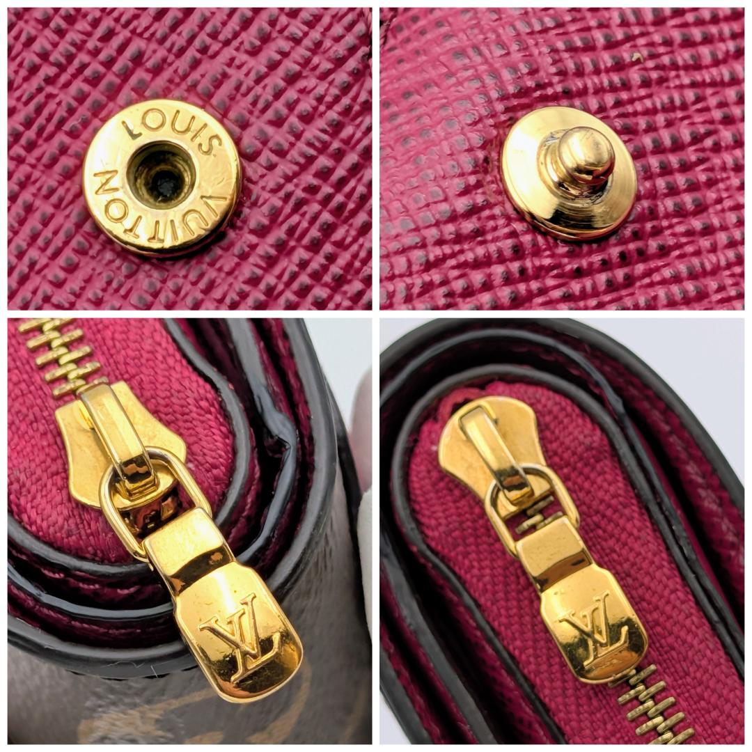 ルイヴィトン モノグラム ポルトフォイユ・ルー フューシャ M82377 IC