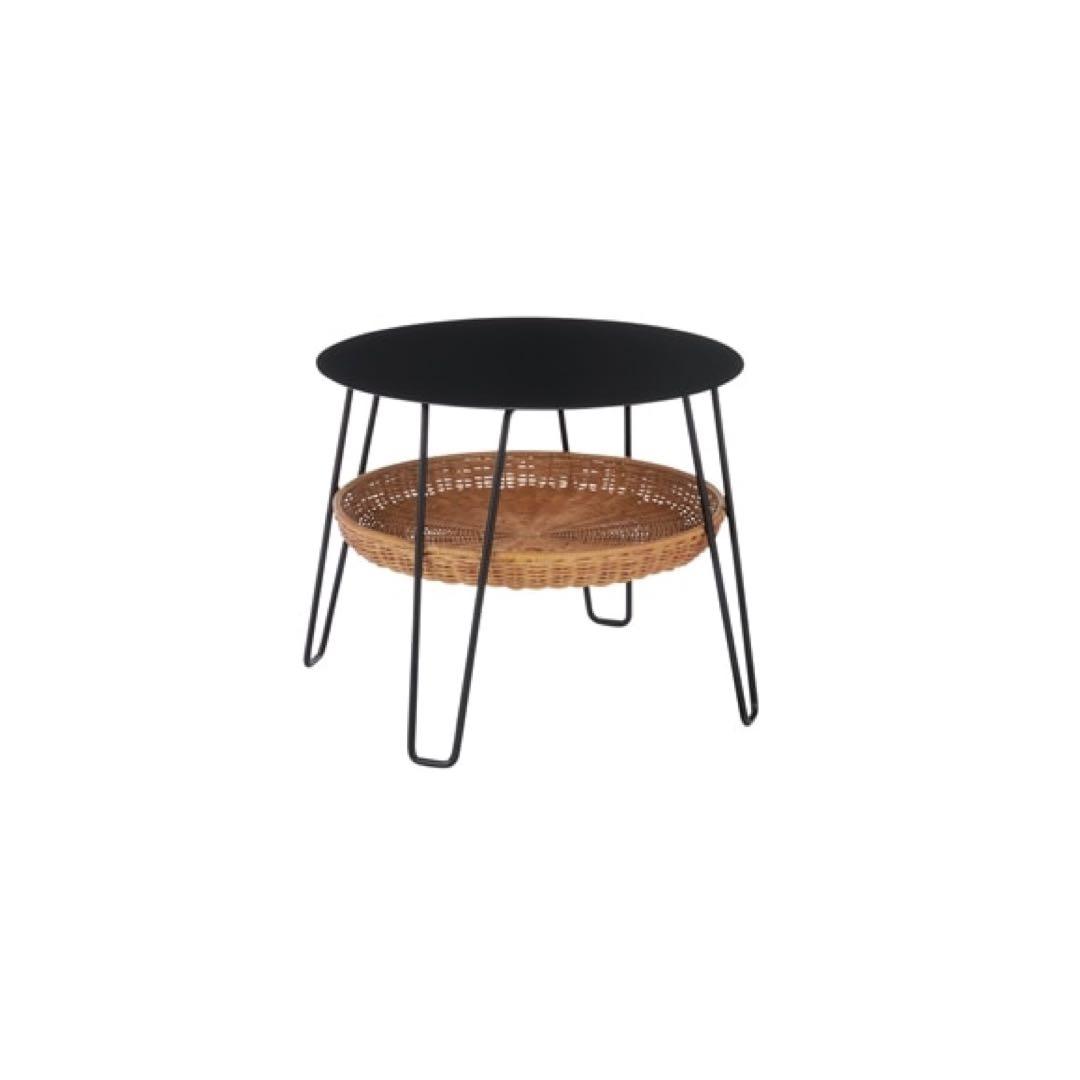 サイドテーブル・ナイトテーブル・ローテーブル WALLABY LOW TABLE ROUND Black