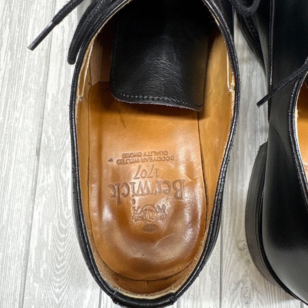 Berwick バーウィック 5217 ブラック ストレートチップ UK7