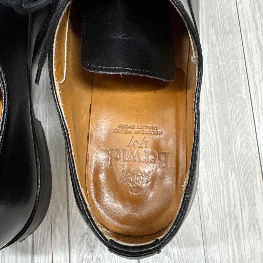 Berwick バーウィック 5217 ブラック ストレートチップ UK7