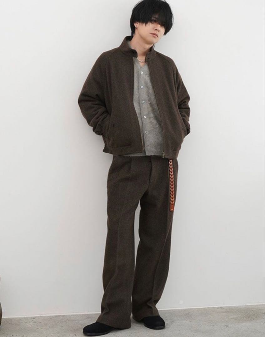 【LIDNMリドム】Alpaca Tweed Harrington Jacket